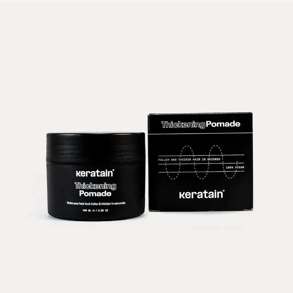 3x Keratain hair fibers + free Keratain pomade – Medium brown (25 gr) - Image 6