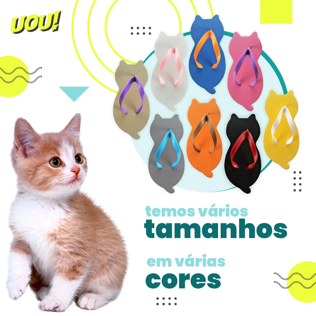 Chinelo De Gatinho Azul – Original com Formato de Gato - Image 7