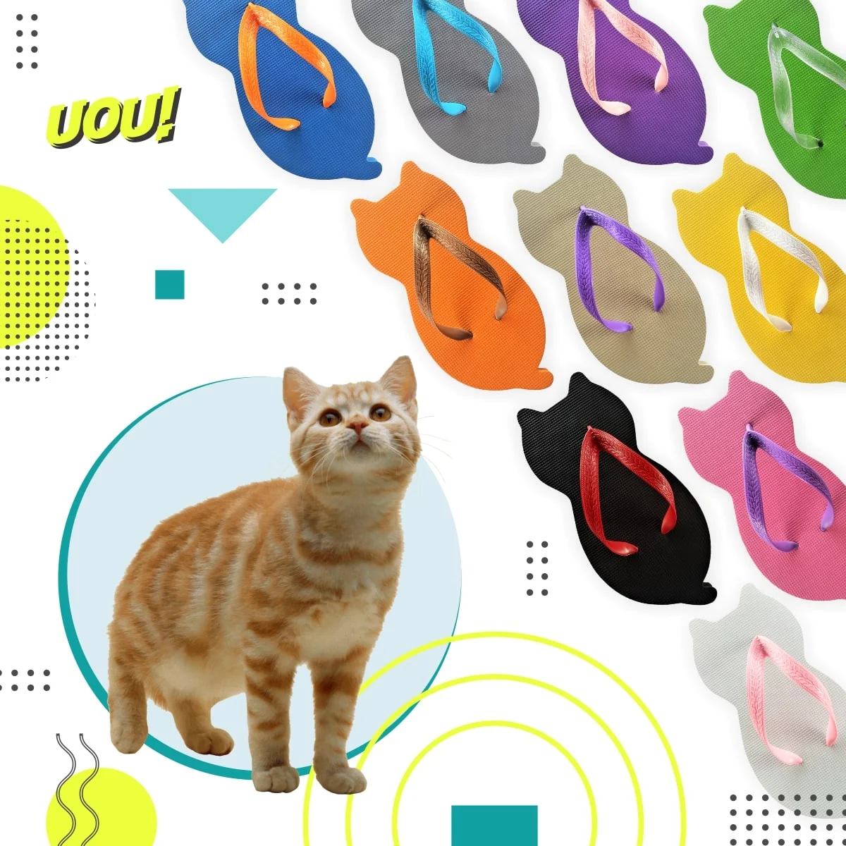 Chinelo De Gatinho Azul – Original com Formato de Gato - Image 8
