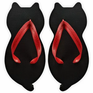Chinelo De Gatinho Preto – Original com Formato de Gato