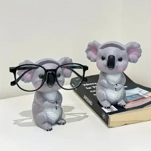 Porta Óculos Coala Suporte de Mesa Fofo Divertido e Criativo Organizador Kawaii Decorativo